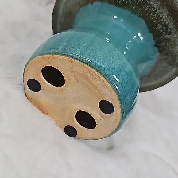 Ceramic Teal/Brown Decor Mushroom - Picture 3 of 4